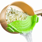Strainer that can clip on to your pot to strain water or grease