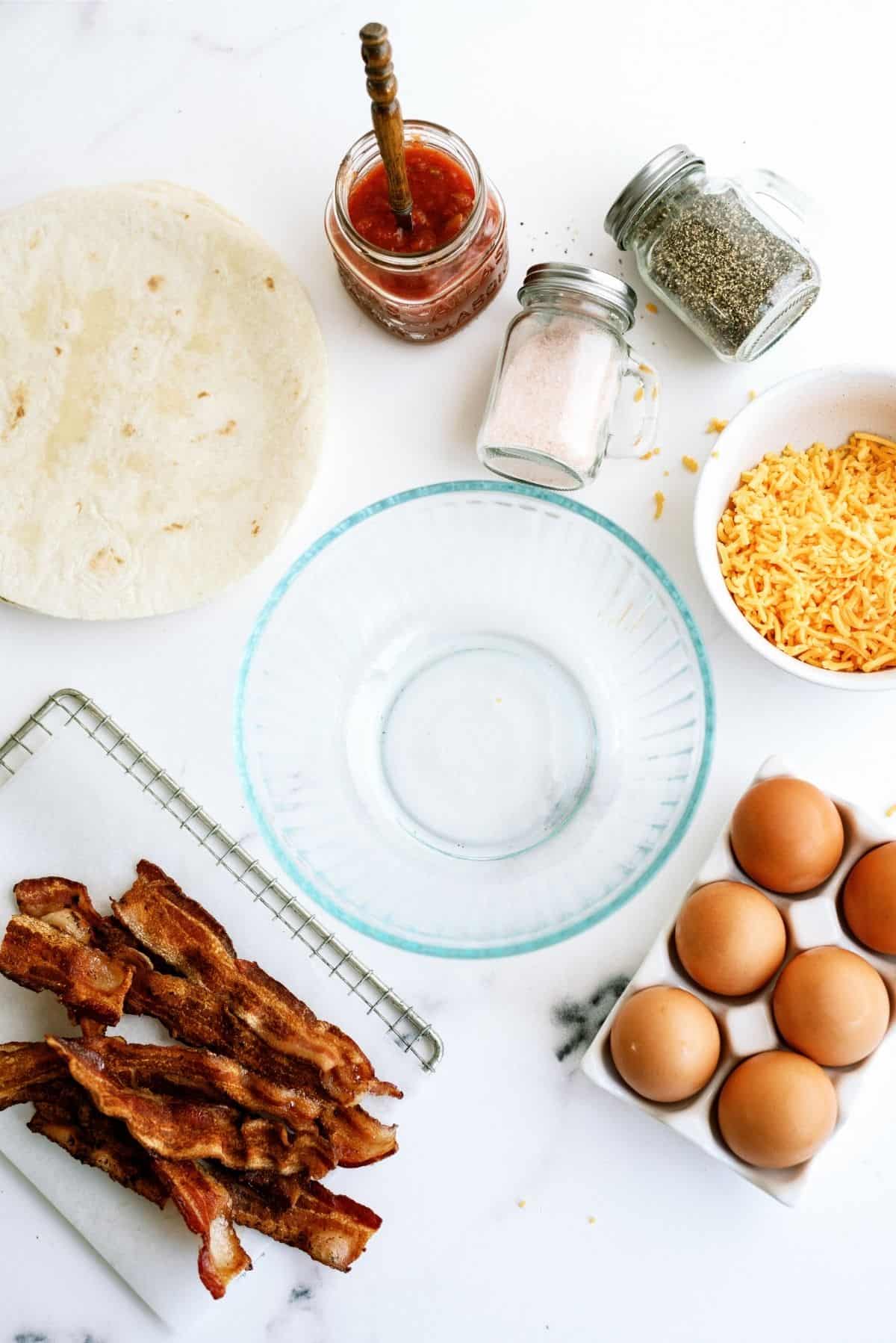 Ingredients for Freezer Breakfast Burritos Recipe