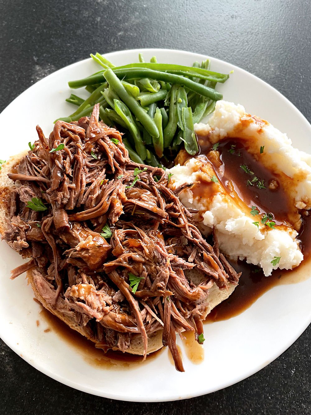 Instant Pot Open-Faced Hot Beef Sandwiches Recipe