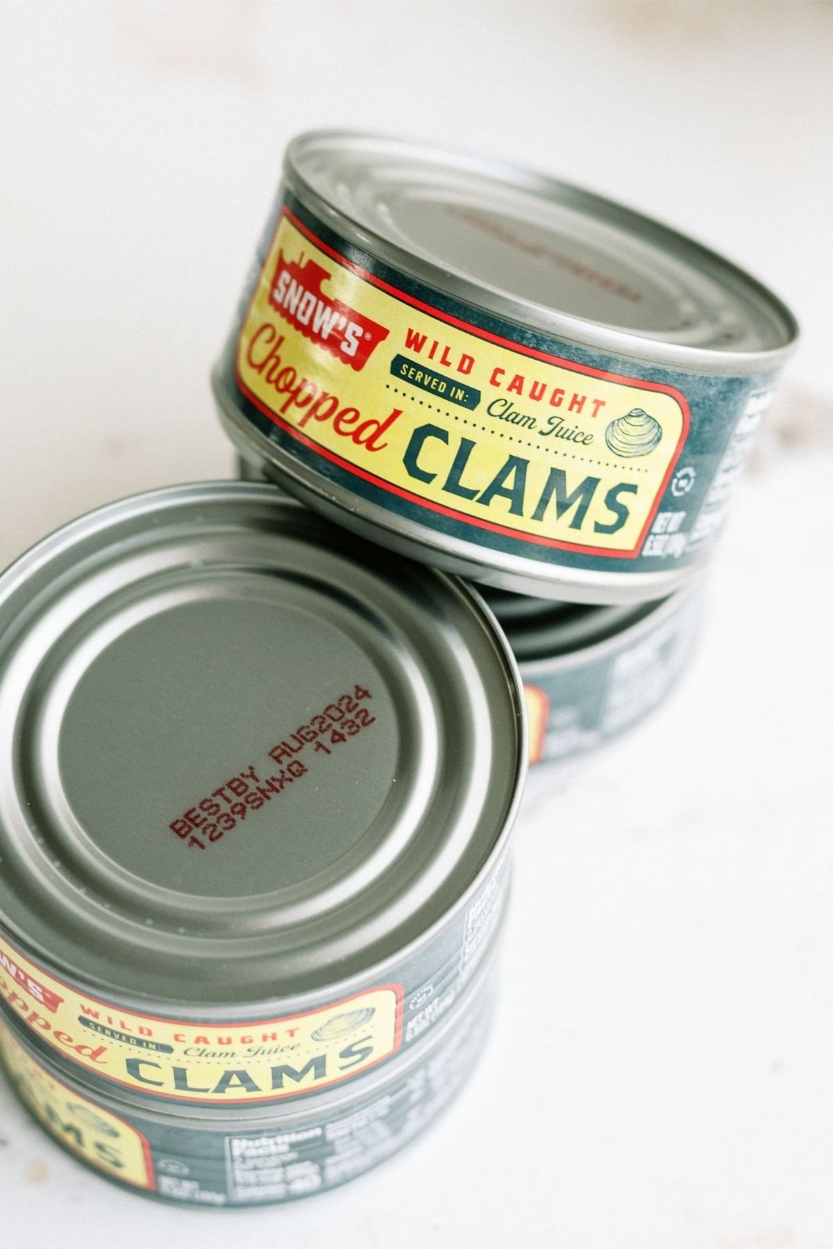 3 cans of chopped clams
