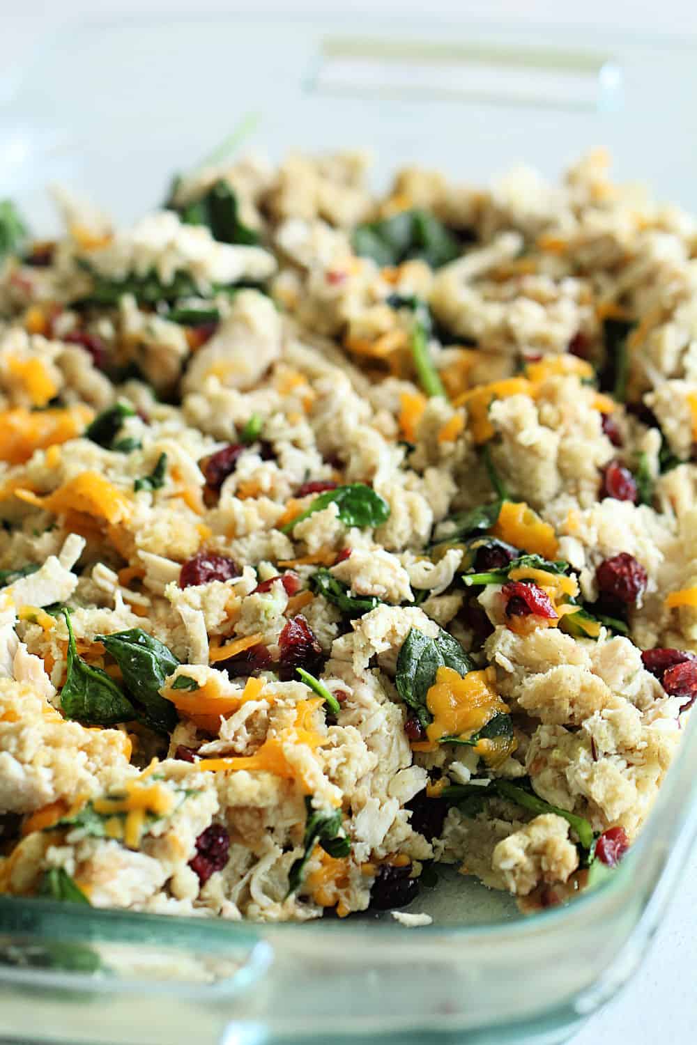 Turkey Cranberry Spinach Casserole