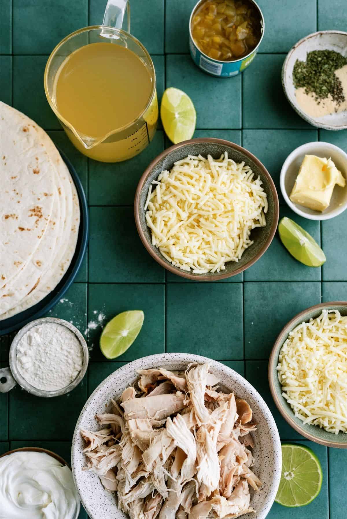 Ingredients needed for Turkey Enchiladas