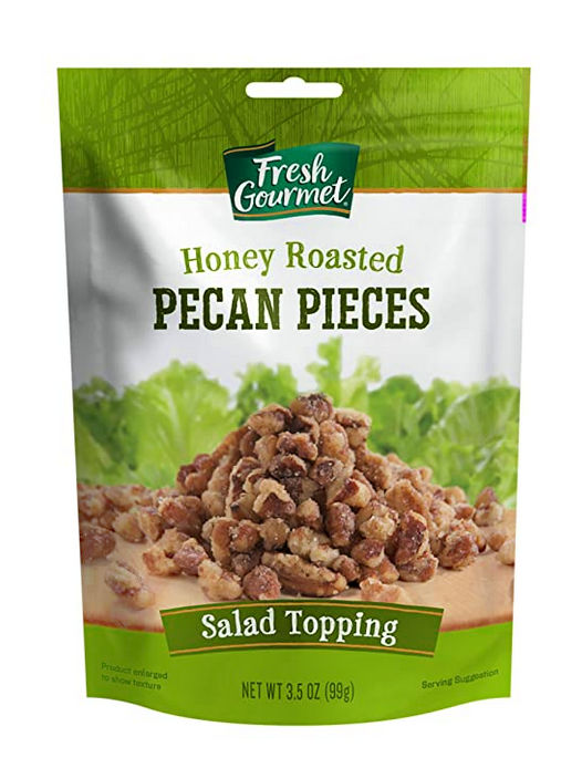 A bag of Honey Roasted Pecan Pieces 
