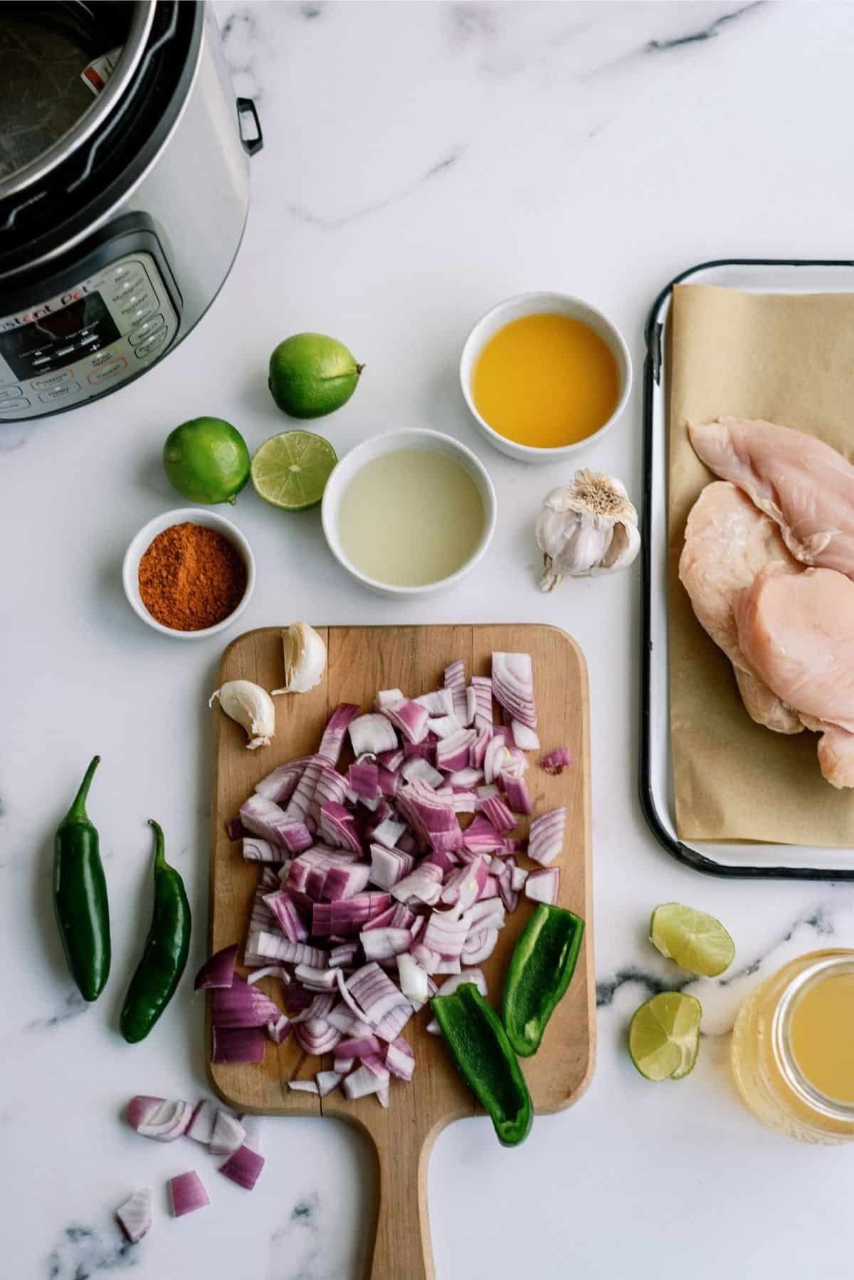 Ingredients for Instant Pot Chicken Carnitas