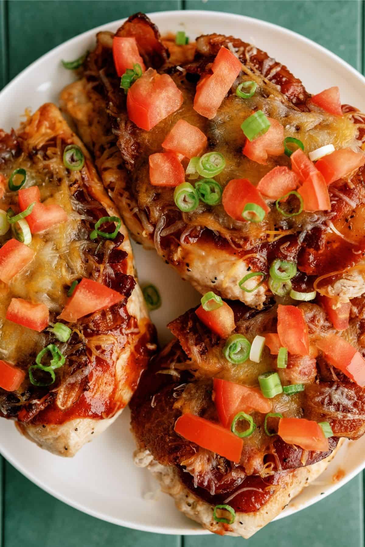 Monterey Chicken on a white plate