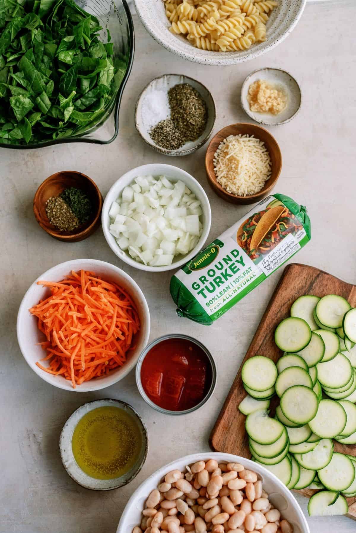 Ingredients for Quick Italian Ground Turkey Soup