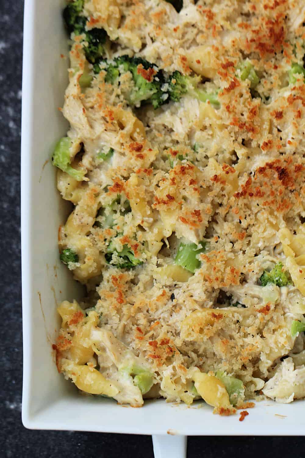 Chicken and Broccoli Alfredo Casserole on SixSistersStuff.com