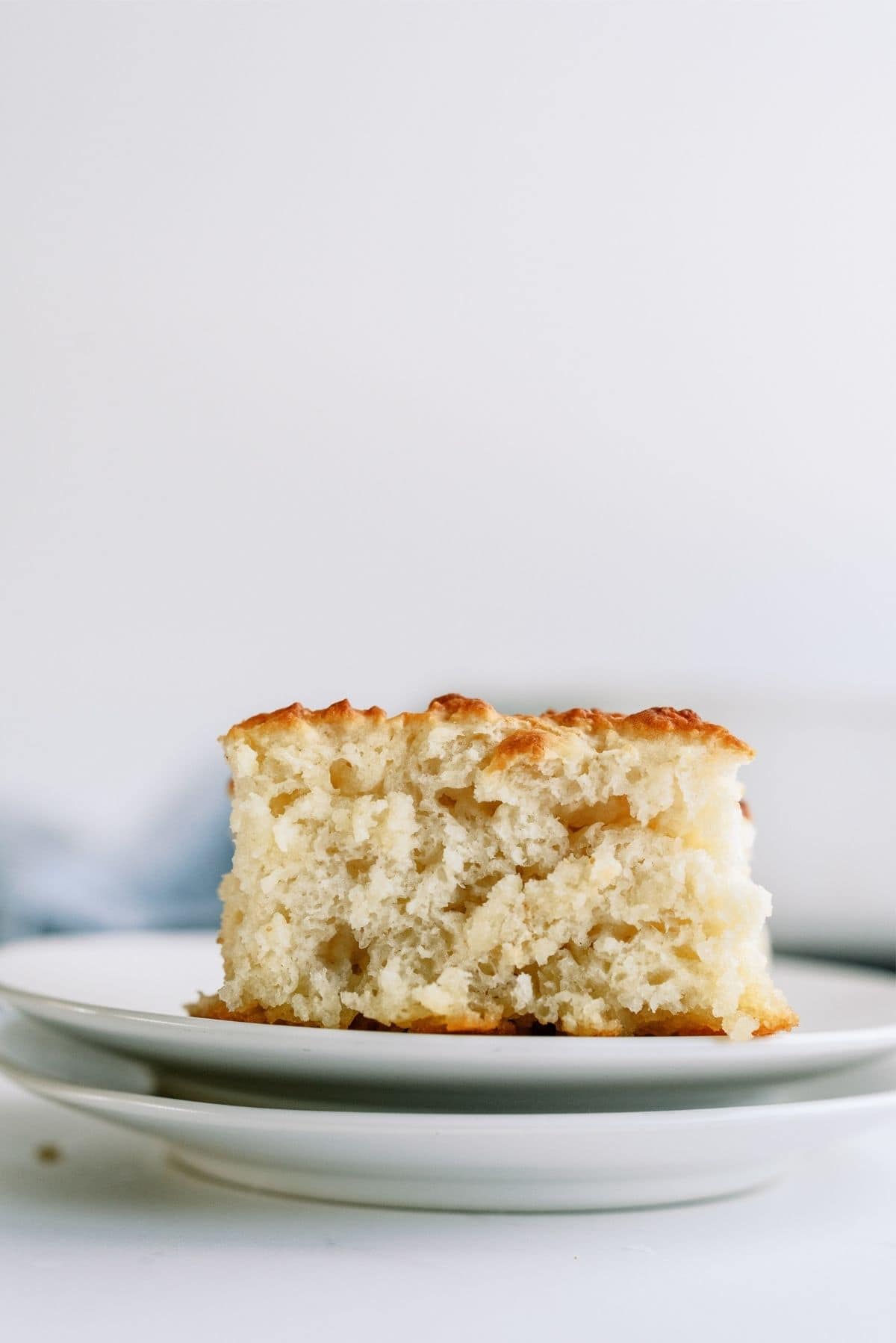 One square of Easy Pan Butter Biscuits on a plate