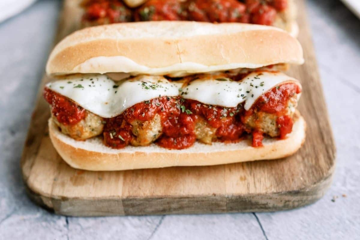 Homemade Turkey Meatball Subs