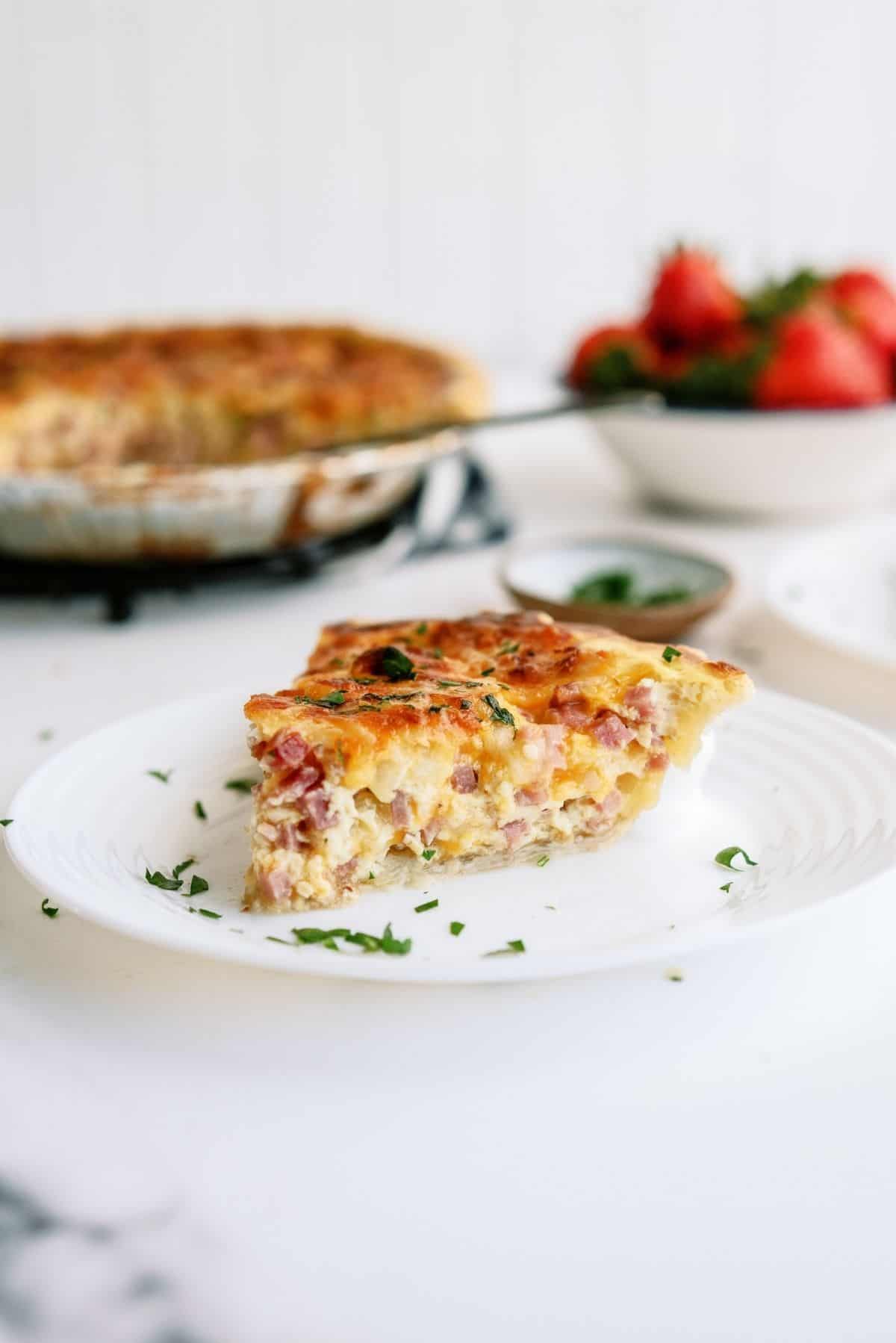 Easy Ham and Cheese Quiche Recipe