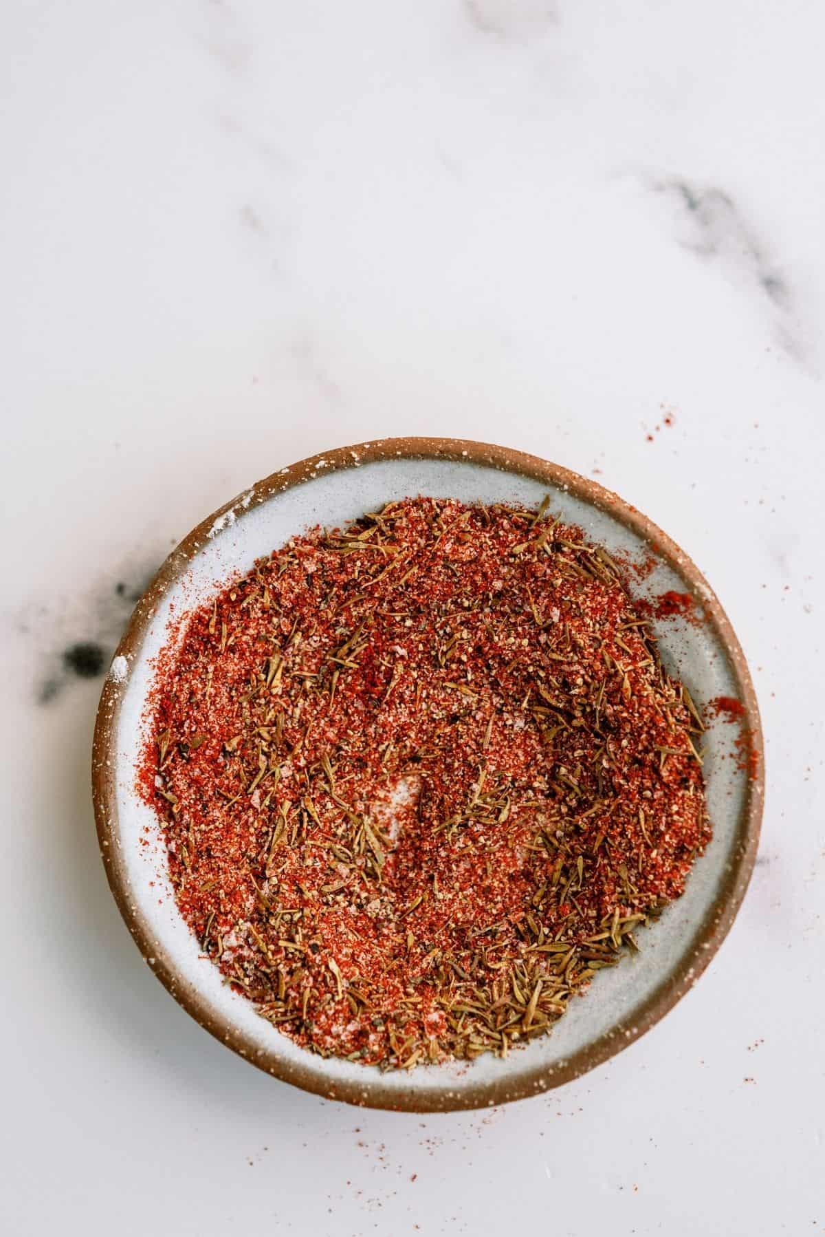 Seasonings mixed together for Instant Pot Chicken and Gravy