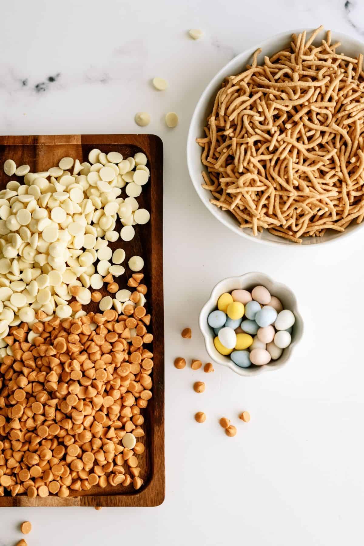 Ingredients for Butterscotch Birds Nest Treats Recipe