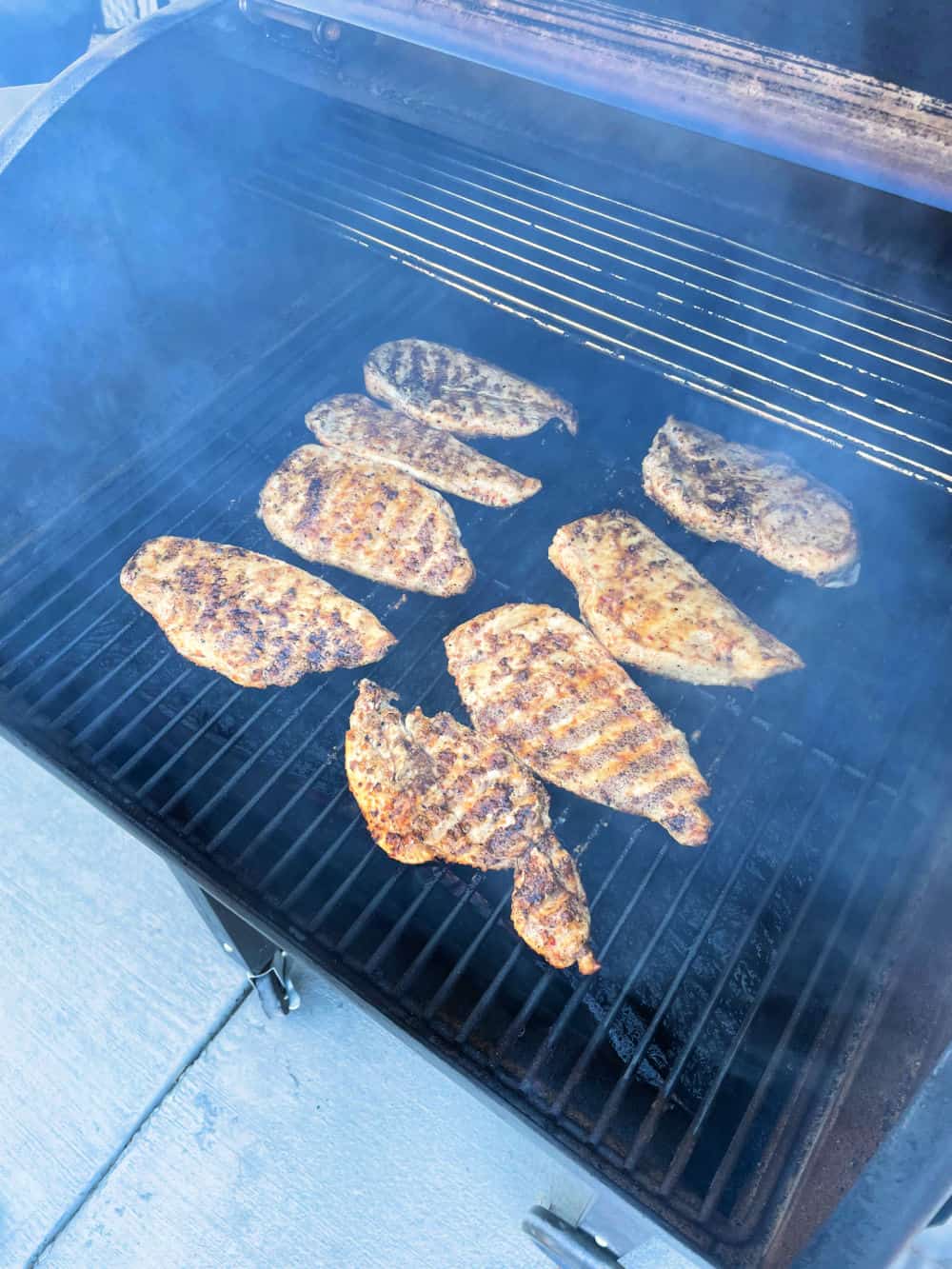 Easy Smoked Chicken Breast on the smoker