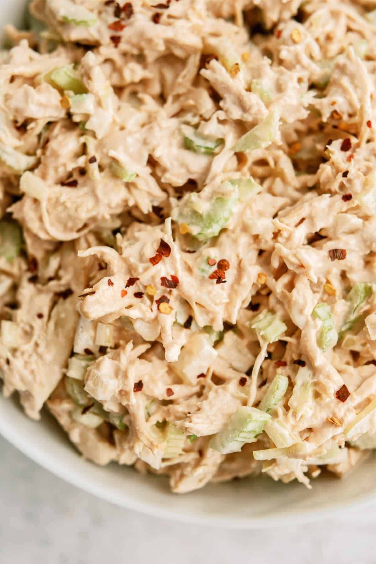 Close up of BBQ Chicken Salad