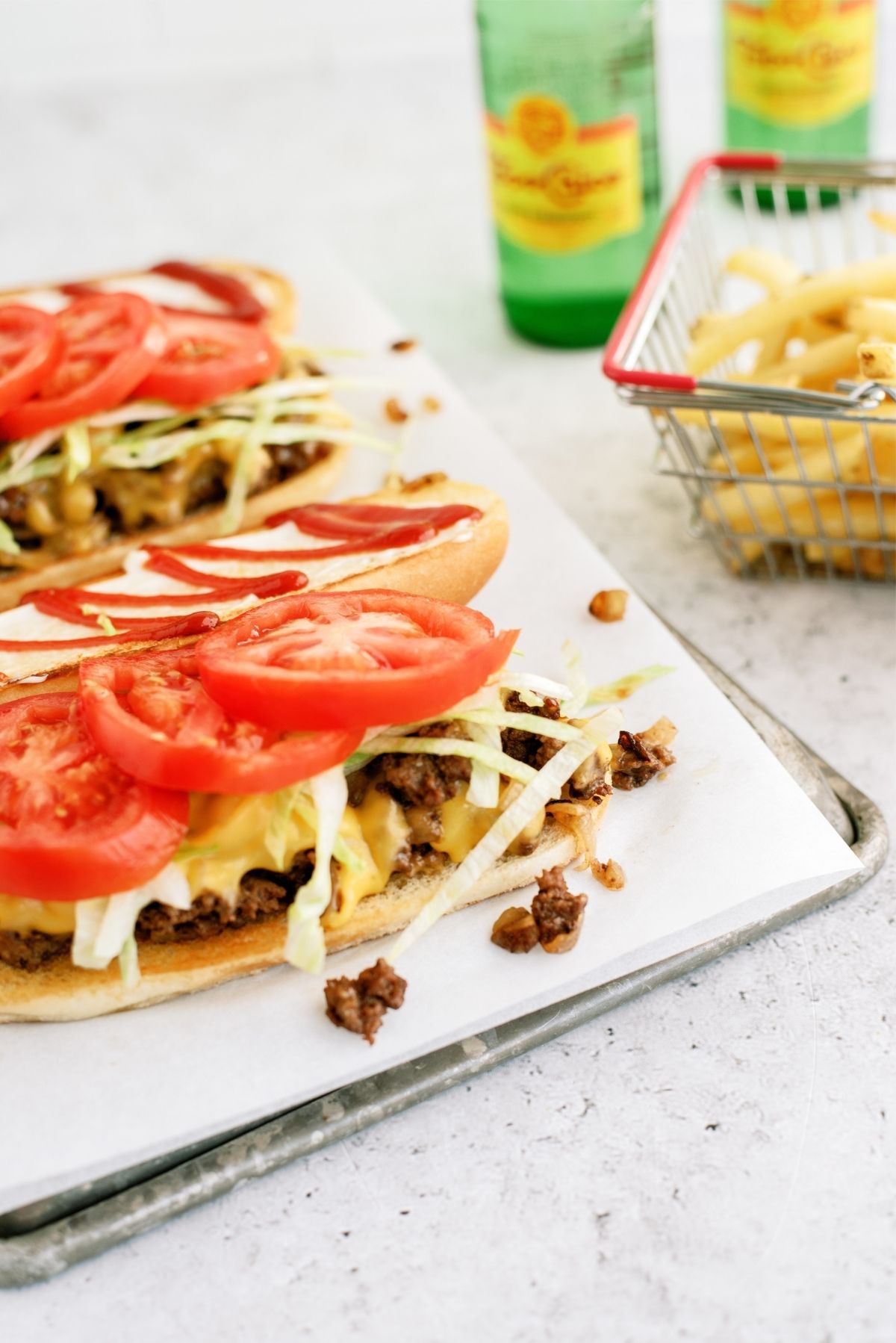 Open faced Easy Chopped Cheese Sandwich with toppings