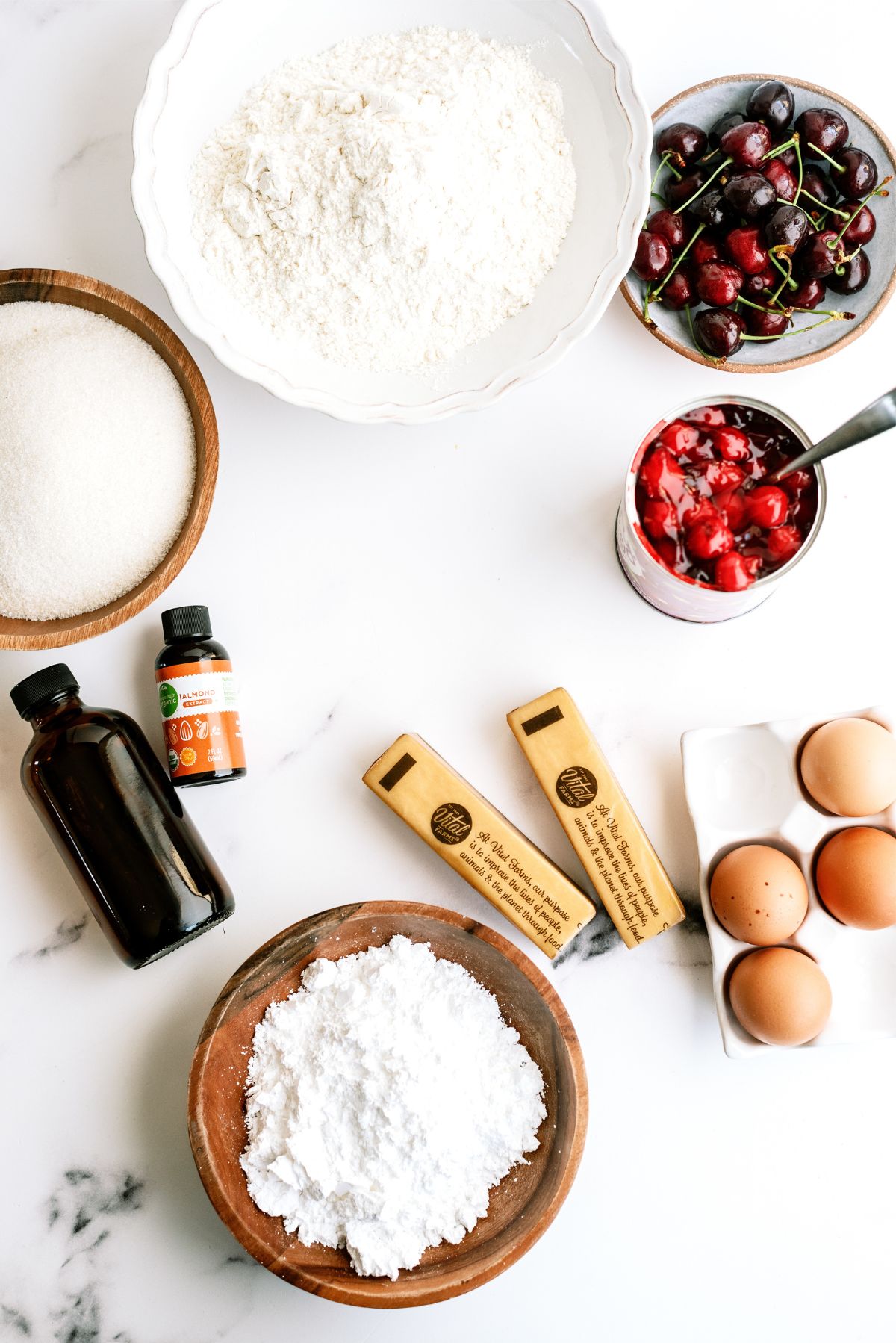 Ingredients to make Cherry Pie Bars Recipe
