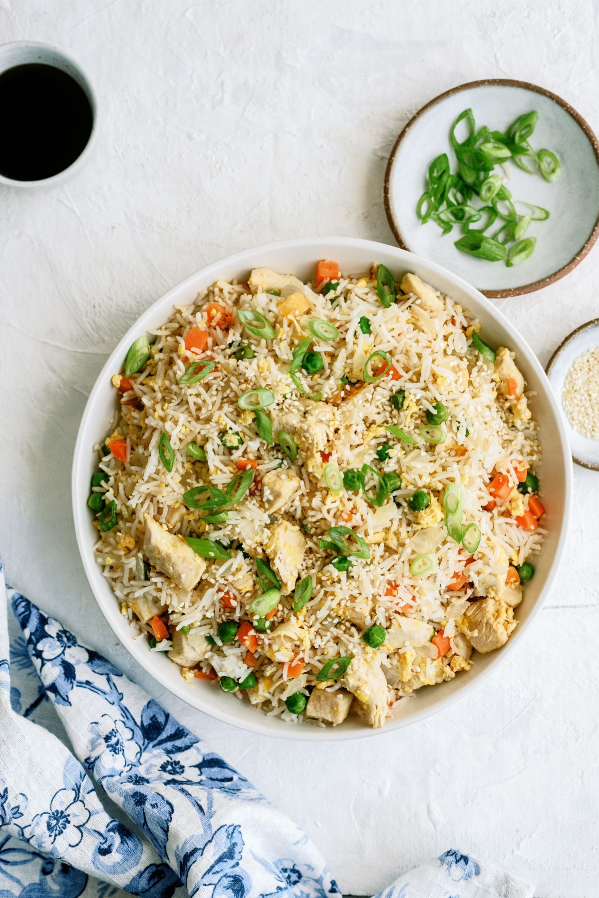 Instant Pot Chicken Fried Rice  in a bowl