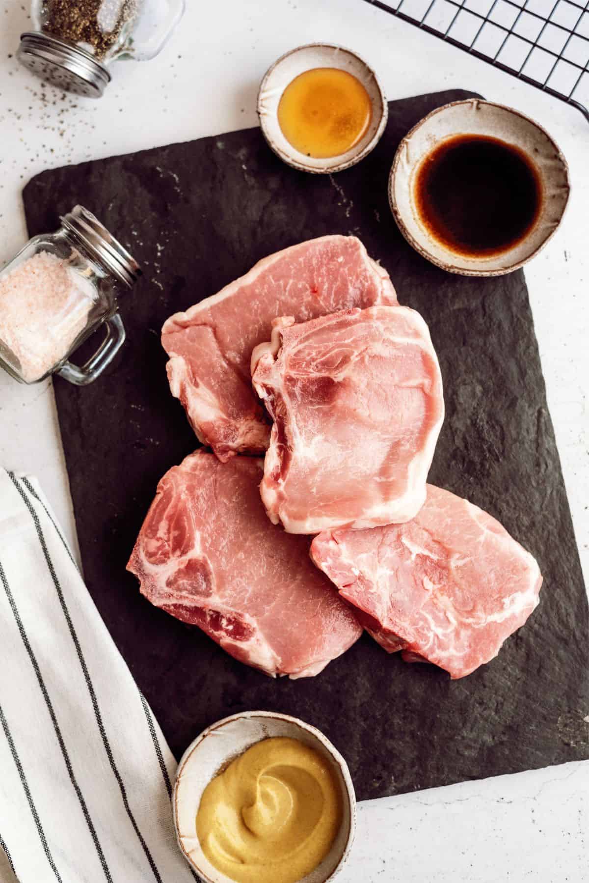 Ingredients for Grilled Honey Mustard Pork Chops