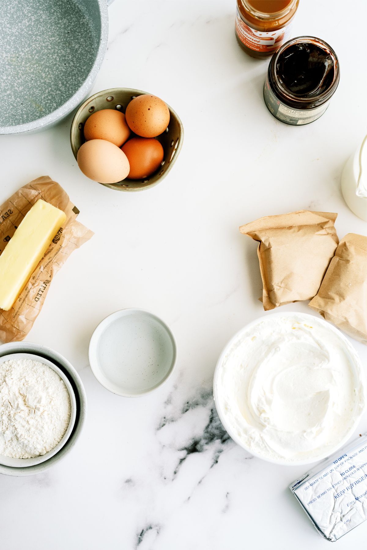 Ingredients needed to make Cream Puff Cake Dessert Recipe