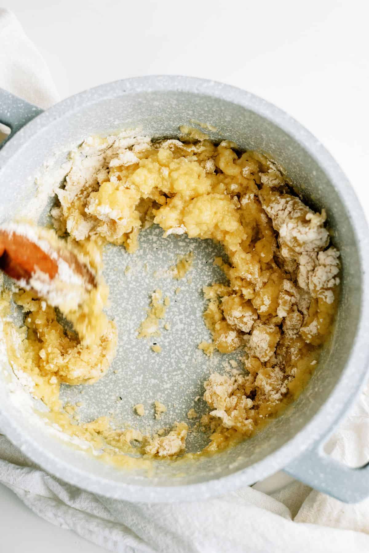 dough mixture in bowl