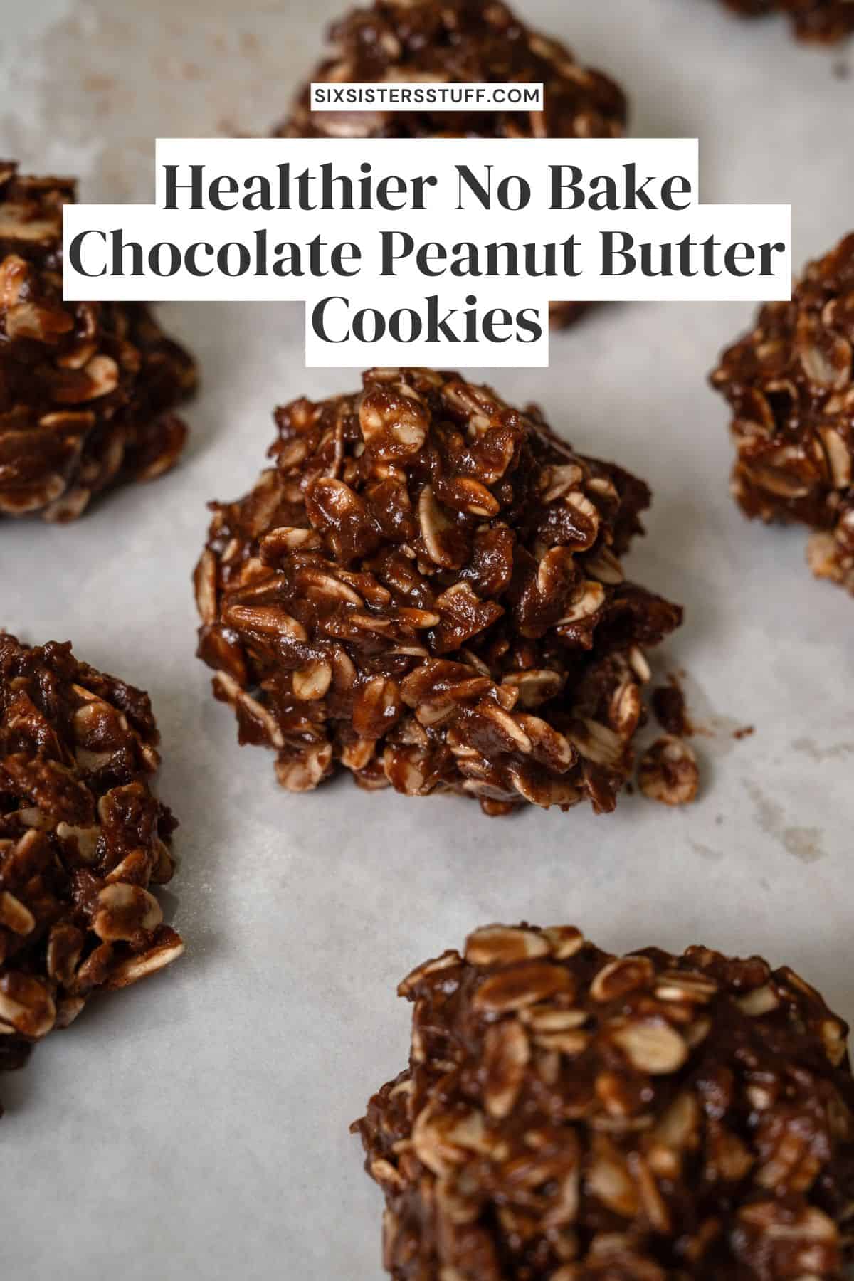 Healthier No Bake Chocolate Peanut Butter Cookies Recipe