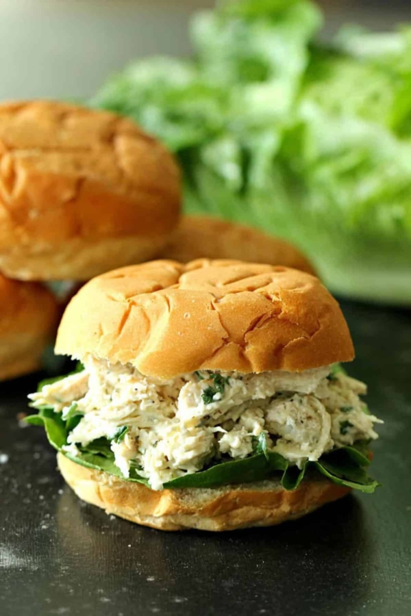 Instant Pot Chicken Caesar Sandwiches