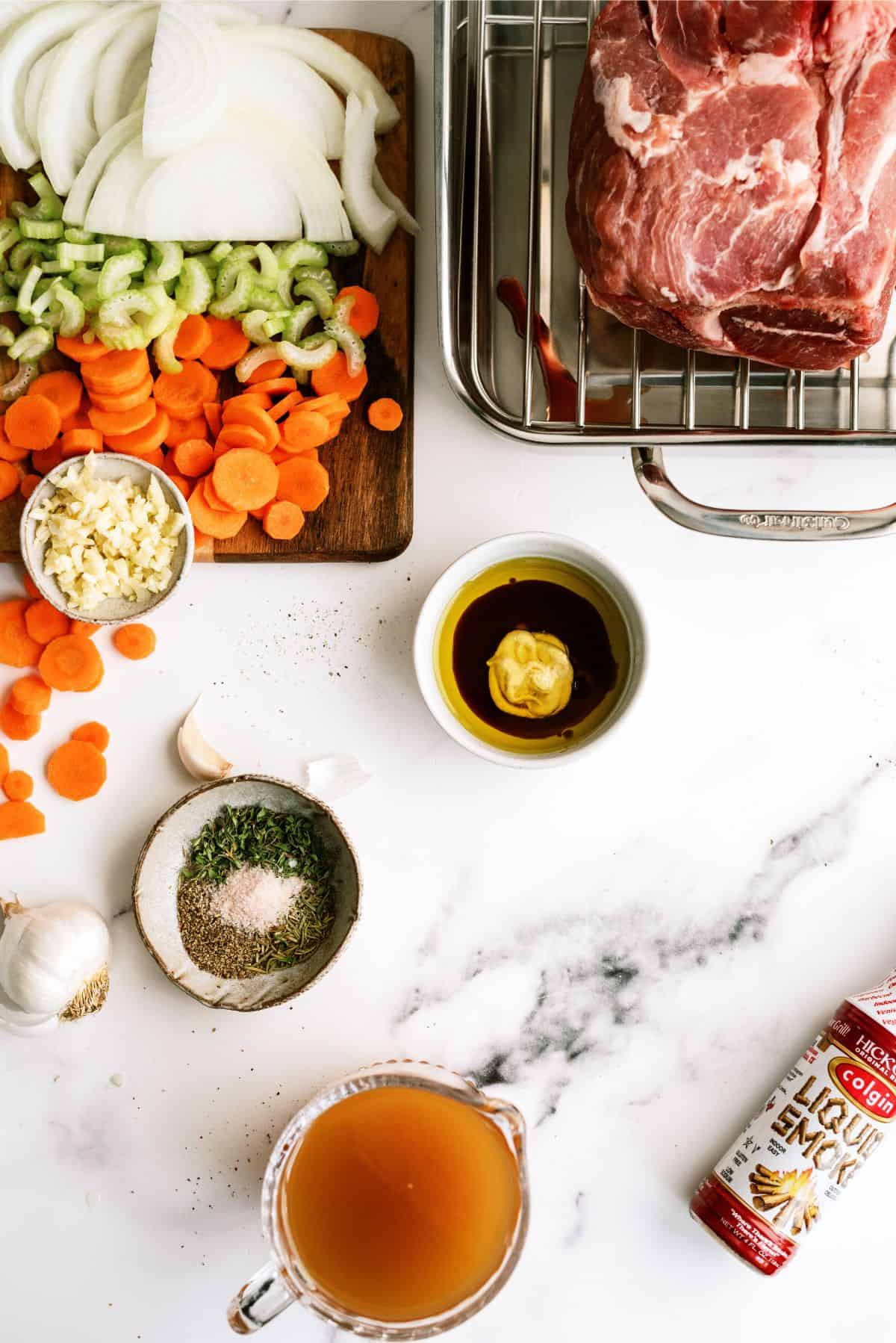 Ingredients needed to make Oven Roasted Pork Shoulder Recipe