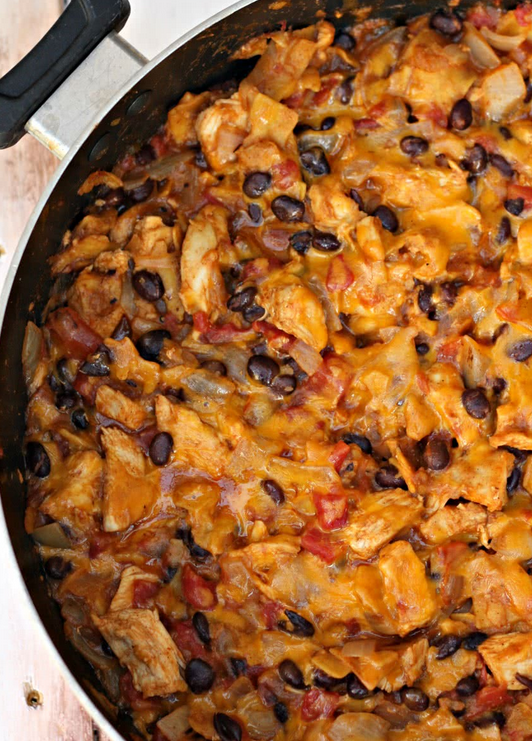 Chicken and Black Bean Enchilada Skillet Recipe
