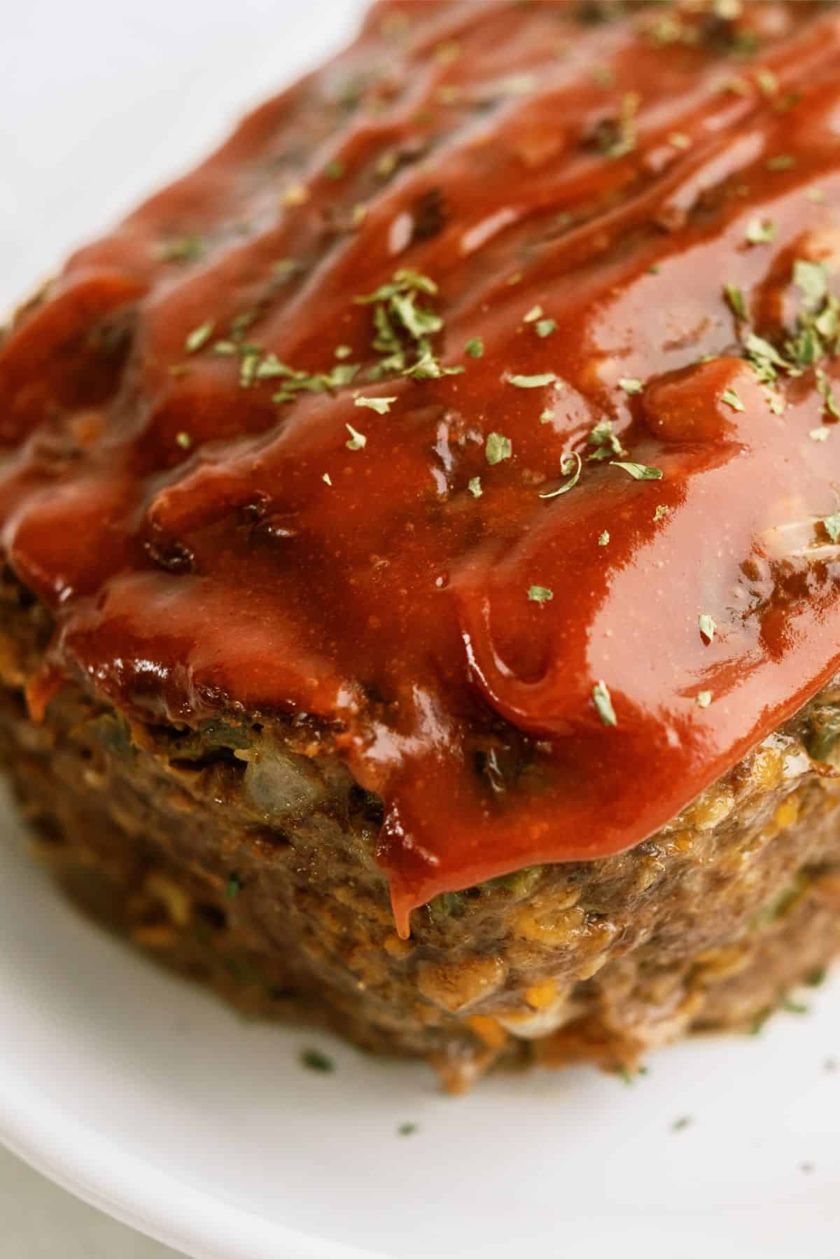 Top view of Cracker Barrel Meatloaf Copycat