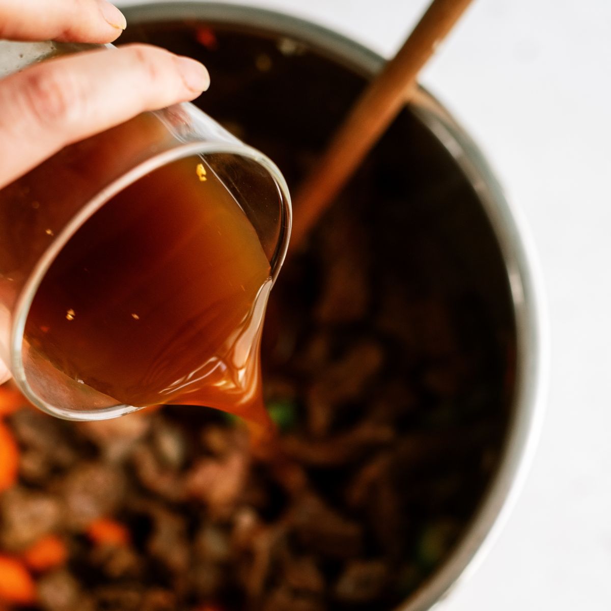 Adding beef broth to Instant Pot