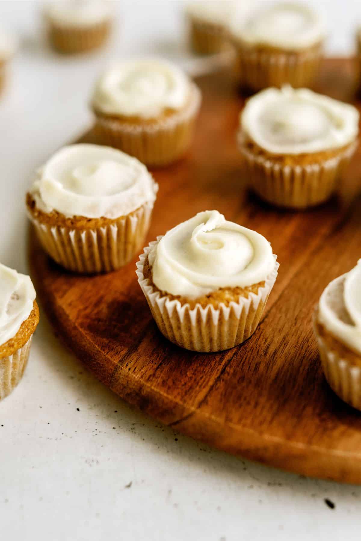 Pumpkin Muffin Bites frosted