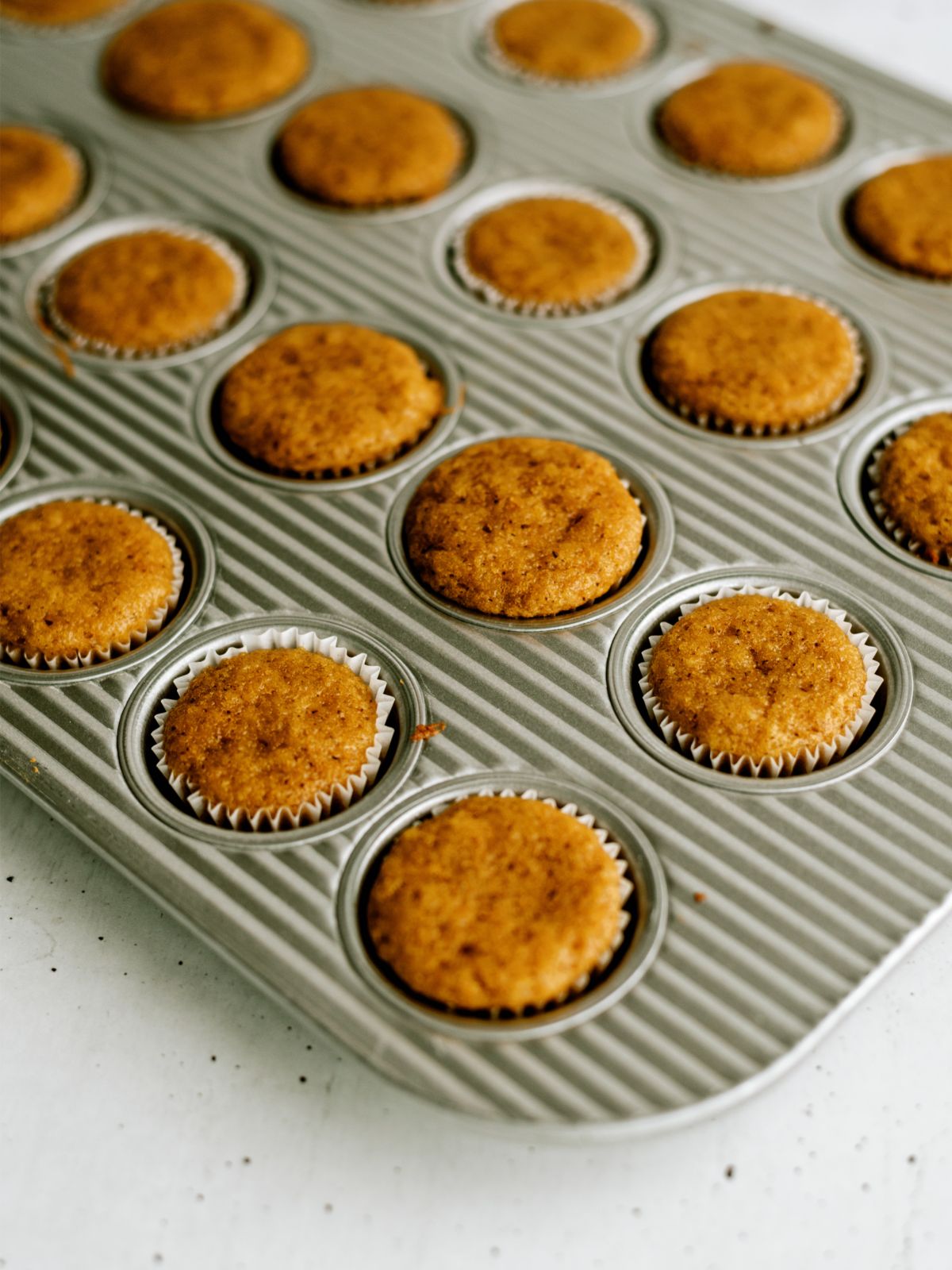 Pumpkin Muffin Bites in cupcake tin