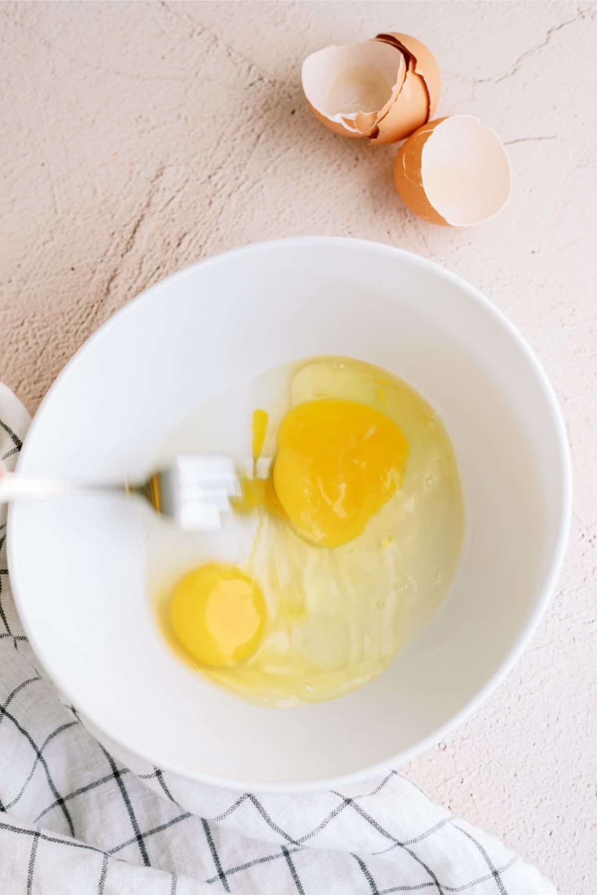 2 eggs in a bowl