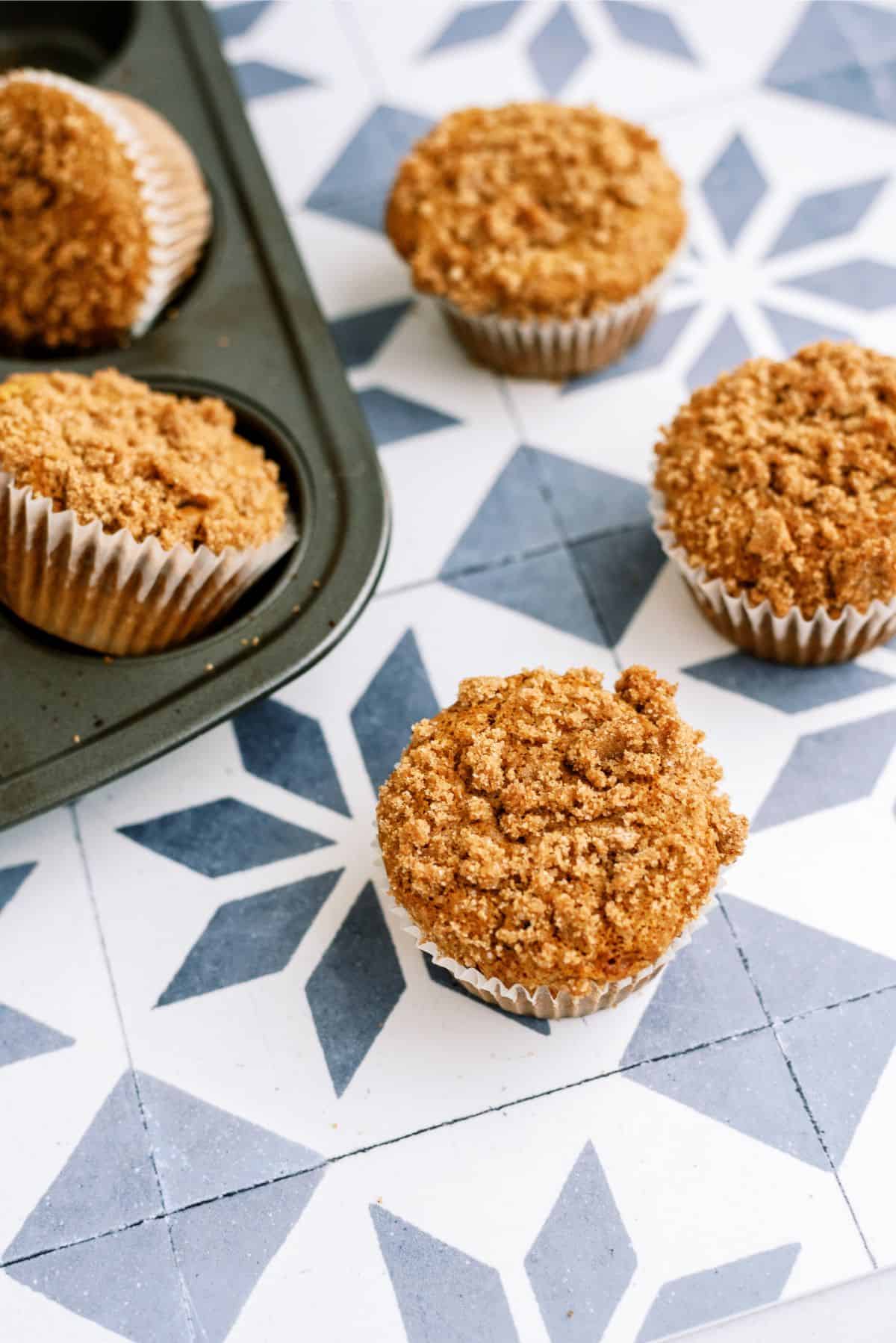 Top view Copycat Disneyland Pumpkin Muffins 