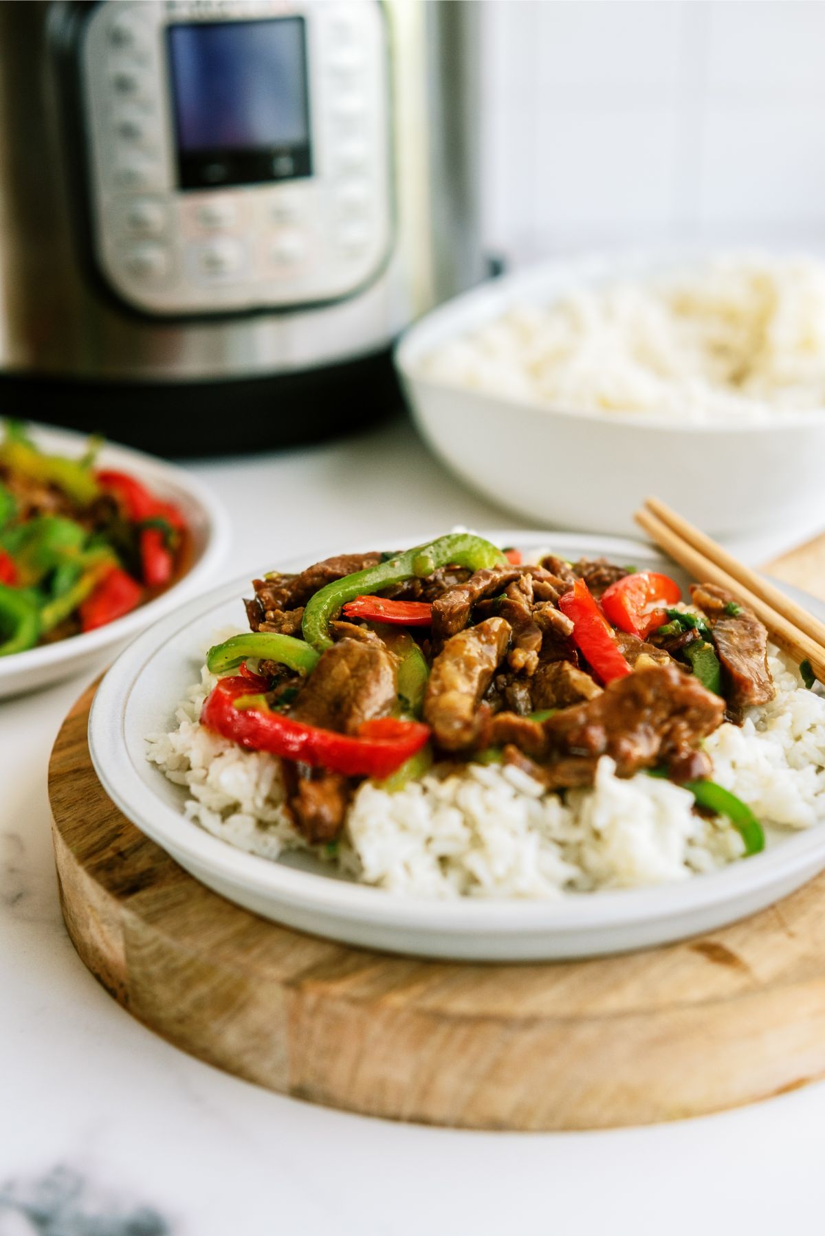 Instant Pot Pepper Steak Recipe with Rice