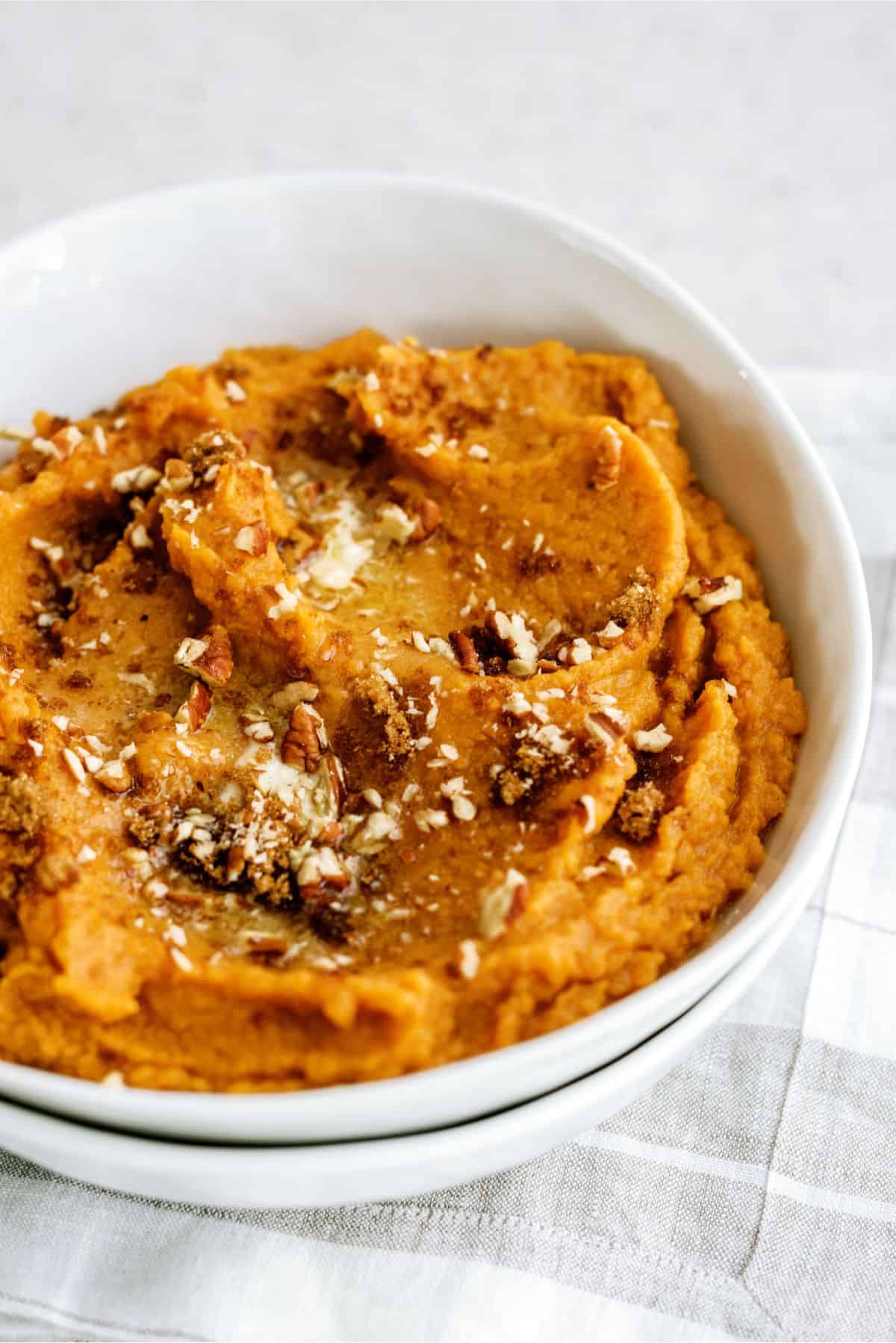 Mashed Sweet Potatoes in a bowl