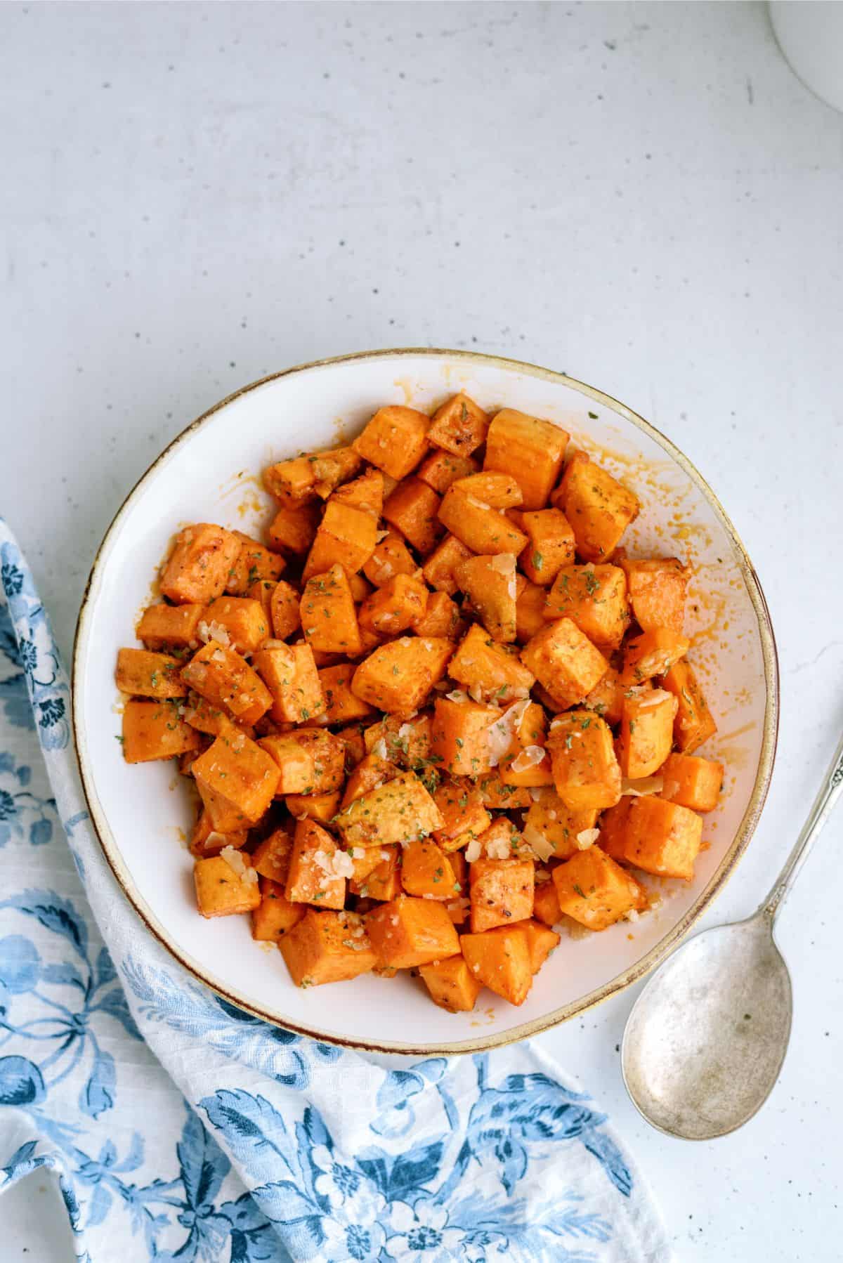 Roasted Parmesan Sweet Potatoes Recipe