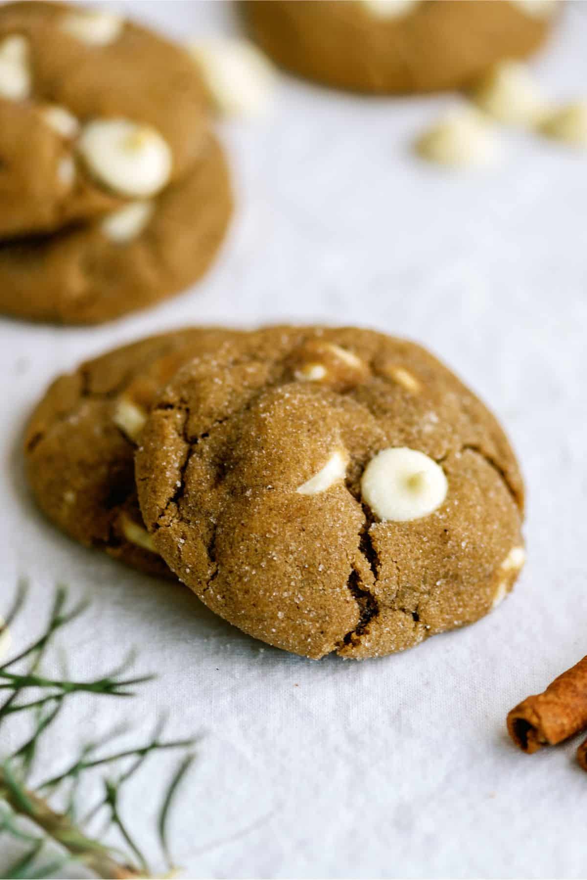 White Chocolate Chip Gingerbread Cookies