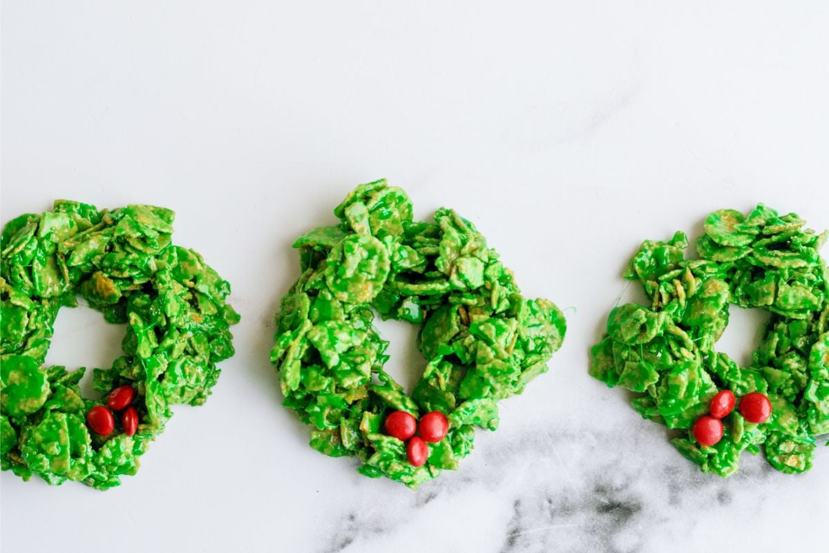 3 Cornflake Christmas Wreath Cookies