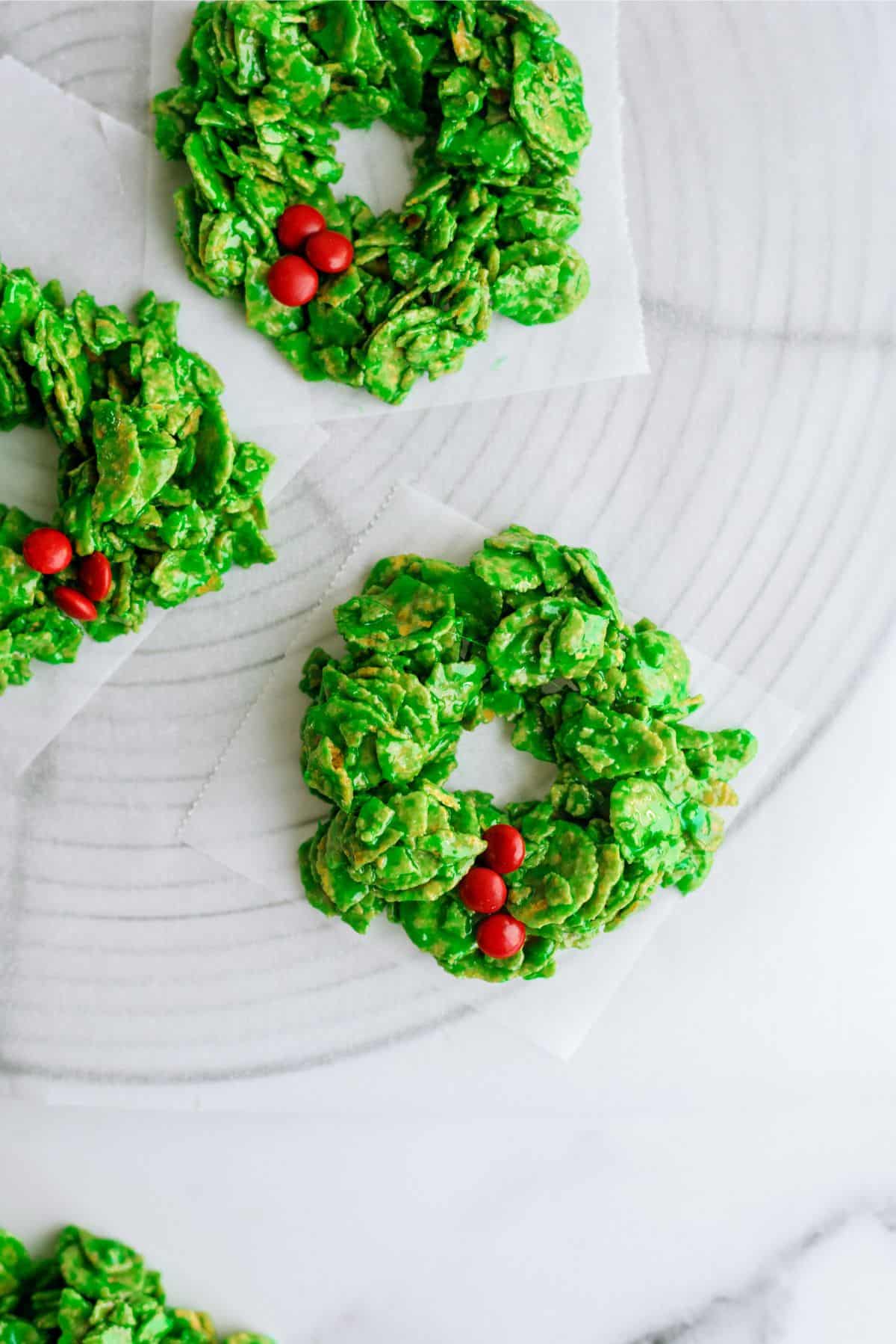 3 Cornflake Christmas Wreath Cookies