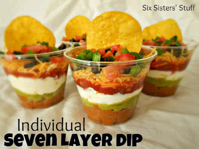 Individual Seven Layer Dip Cups
