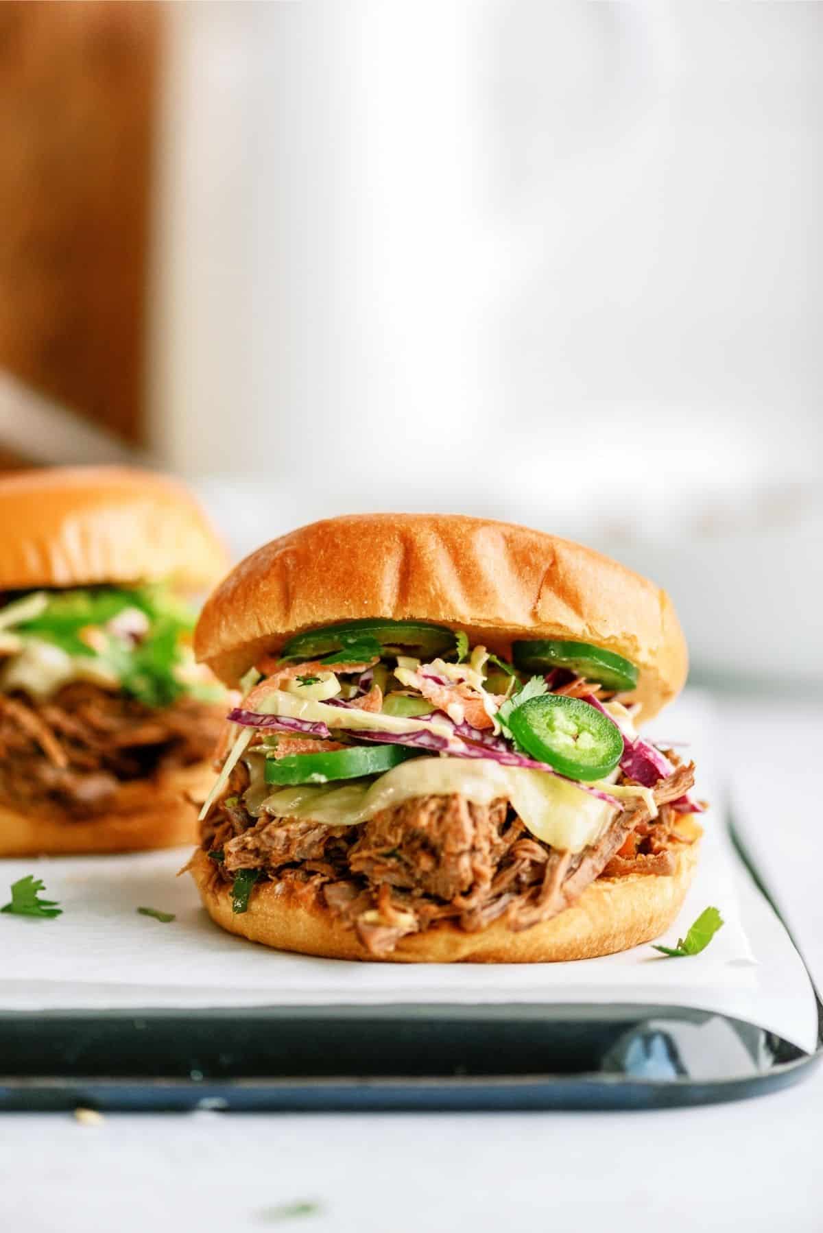 Instant Pot Southwest Shredded Beef Sandwiches Recipe