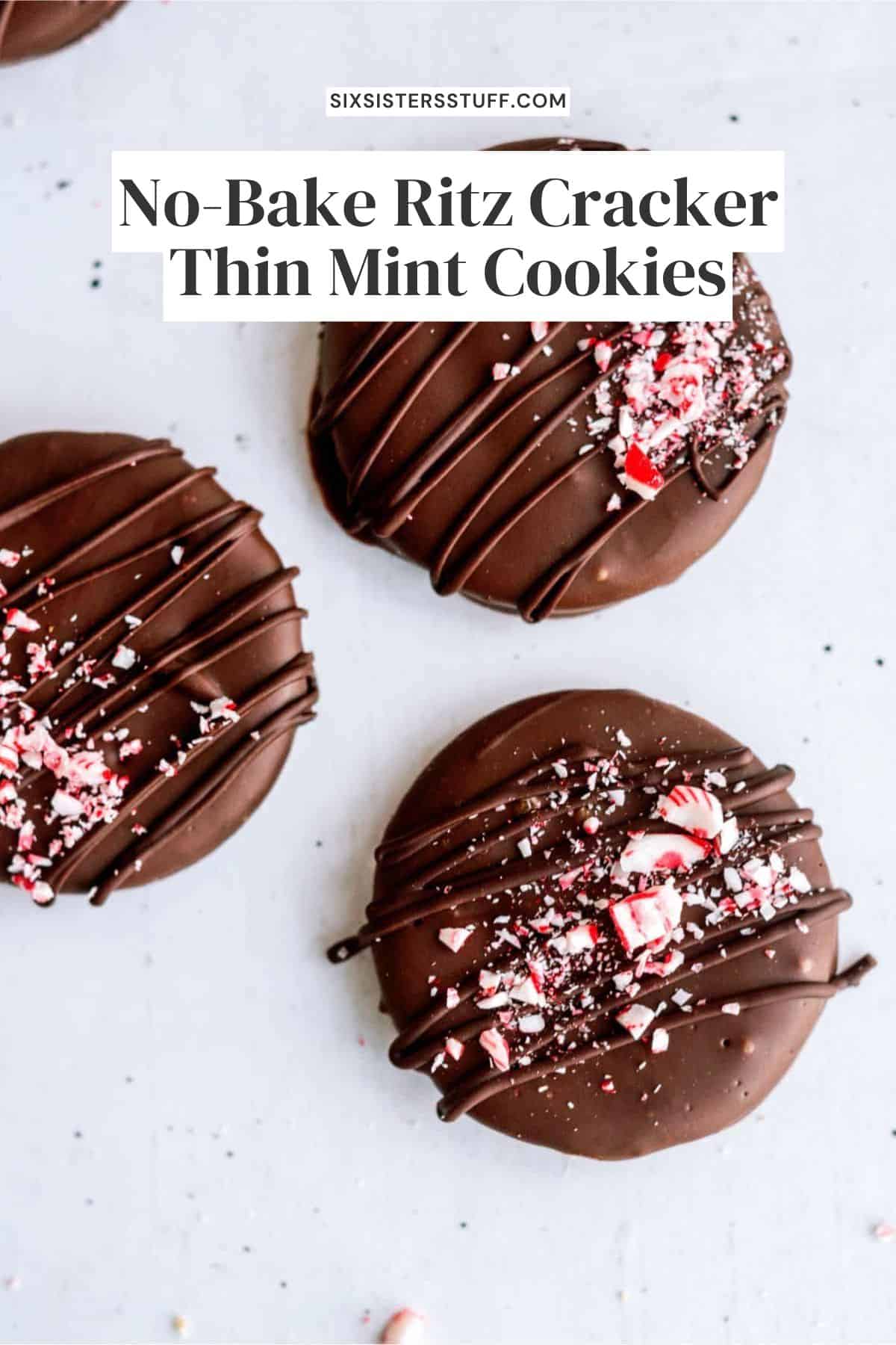 No Bake Thin Mint Ritz Cracker Cookies Recipe - Six Sisters' Stuff