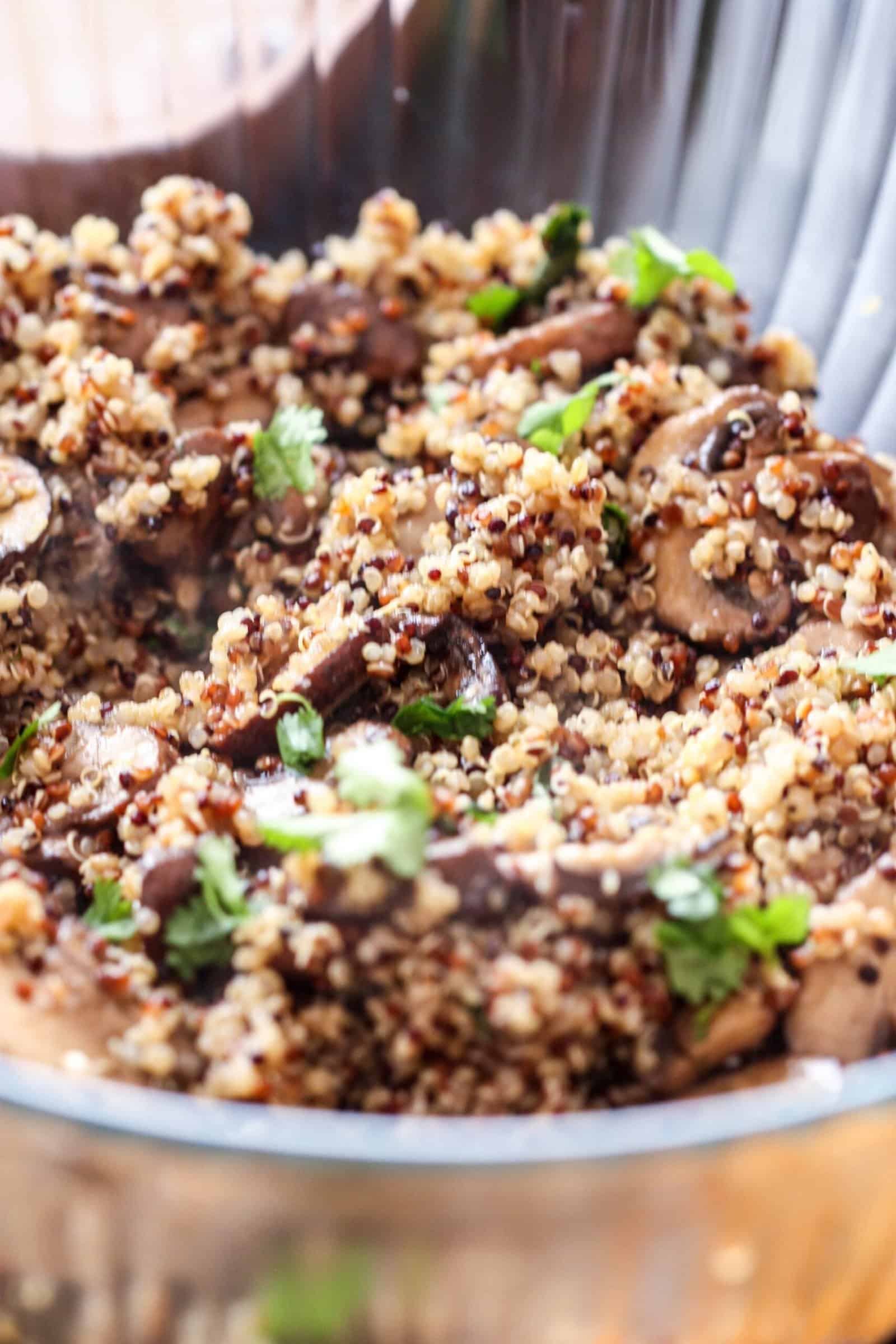 Mushroom and Garlic Quinoa
