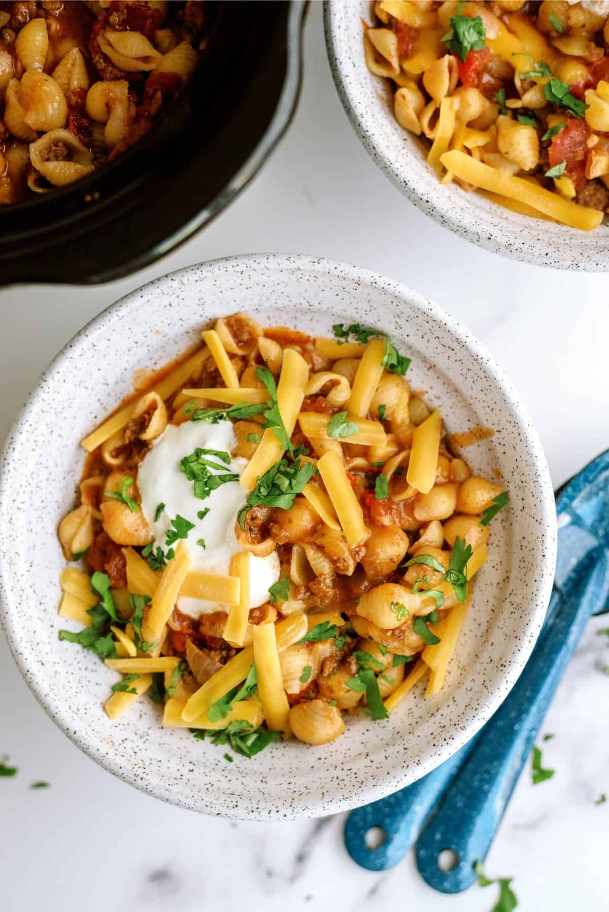 Slow Cooker Cheesy Beef Taco Pasta Recipe