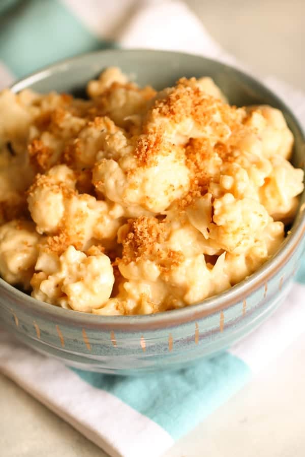 Slow Cooker Cheesy Cauliflower