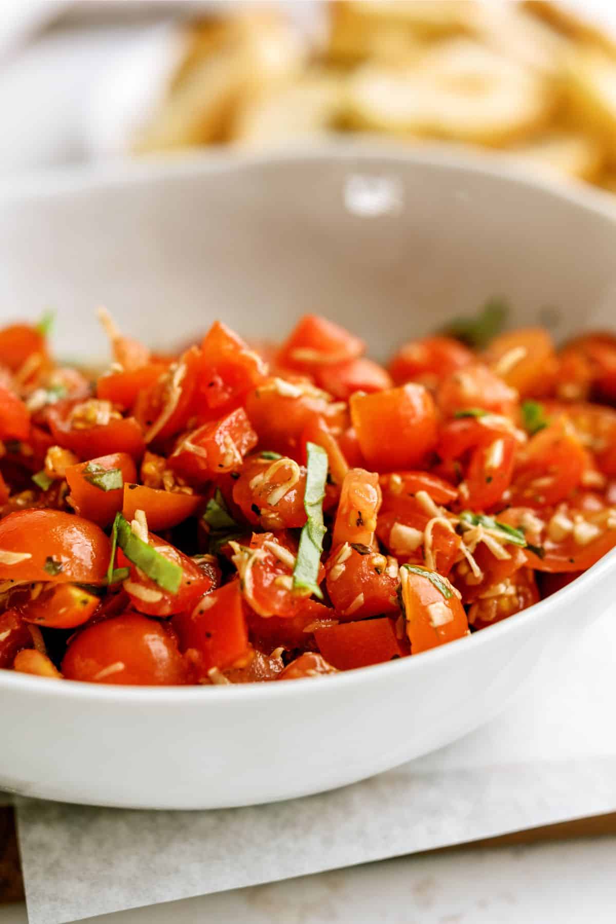 Fresh Classic Bruschetta in a bowl