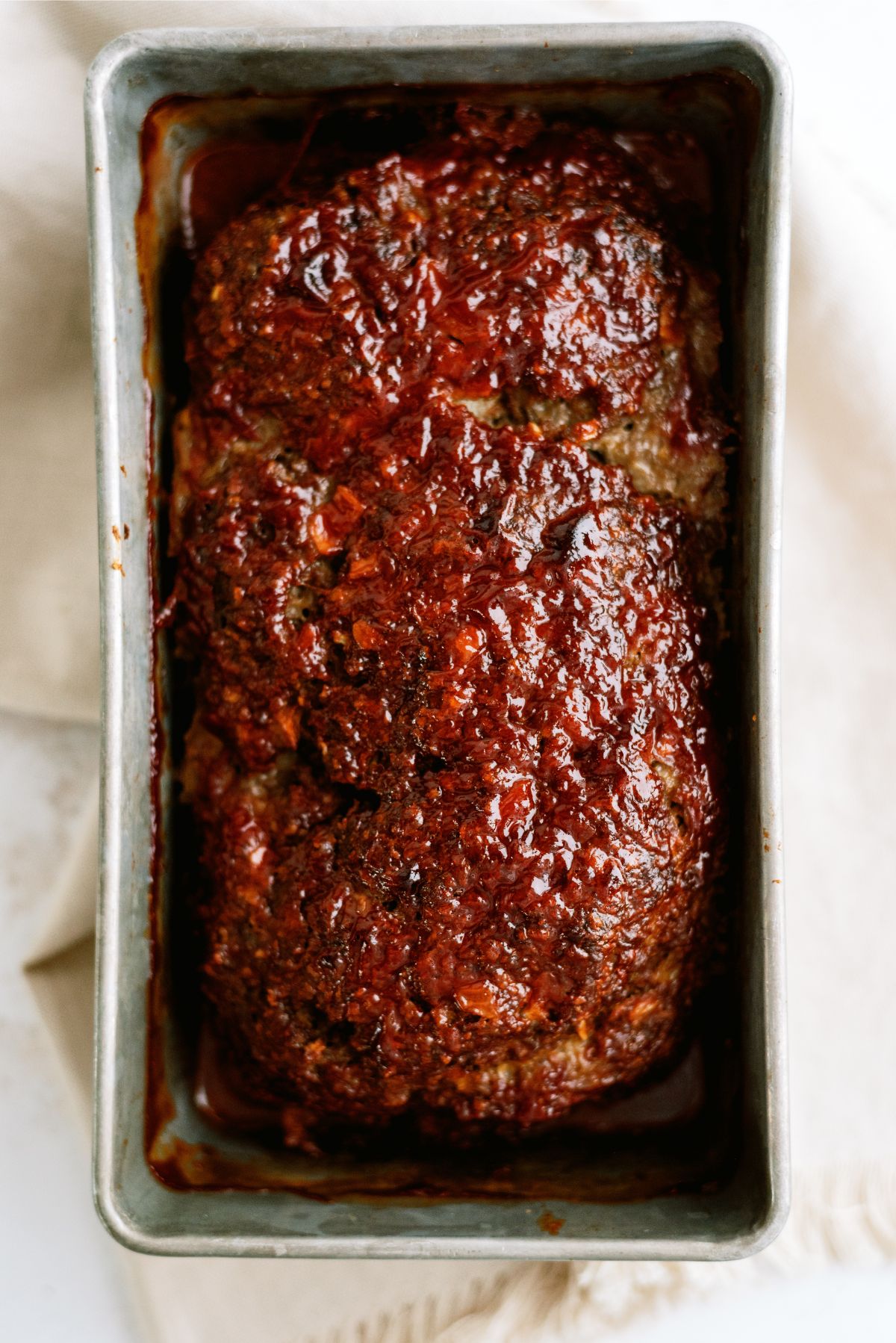 Grandma A’s Meatloaf in a loaf pan