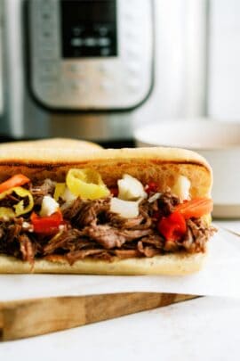 instant pot chicago-style italian beef sandwiches