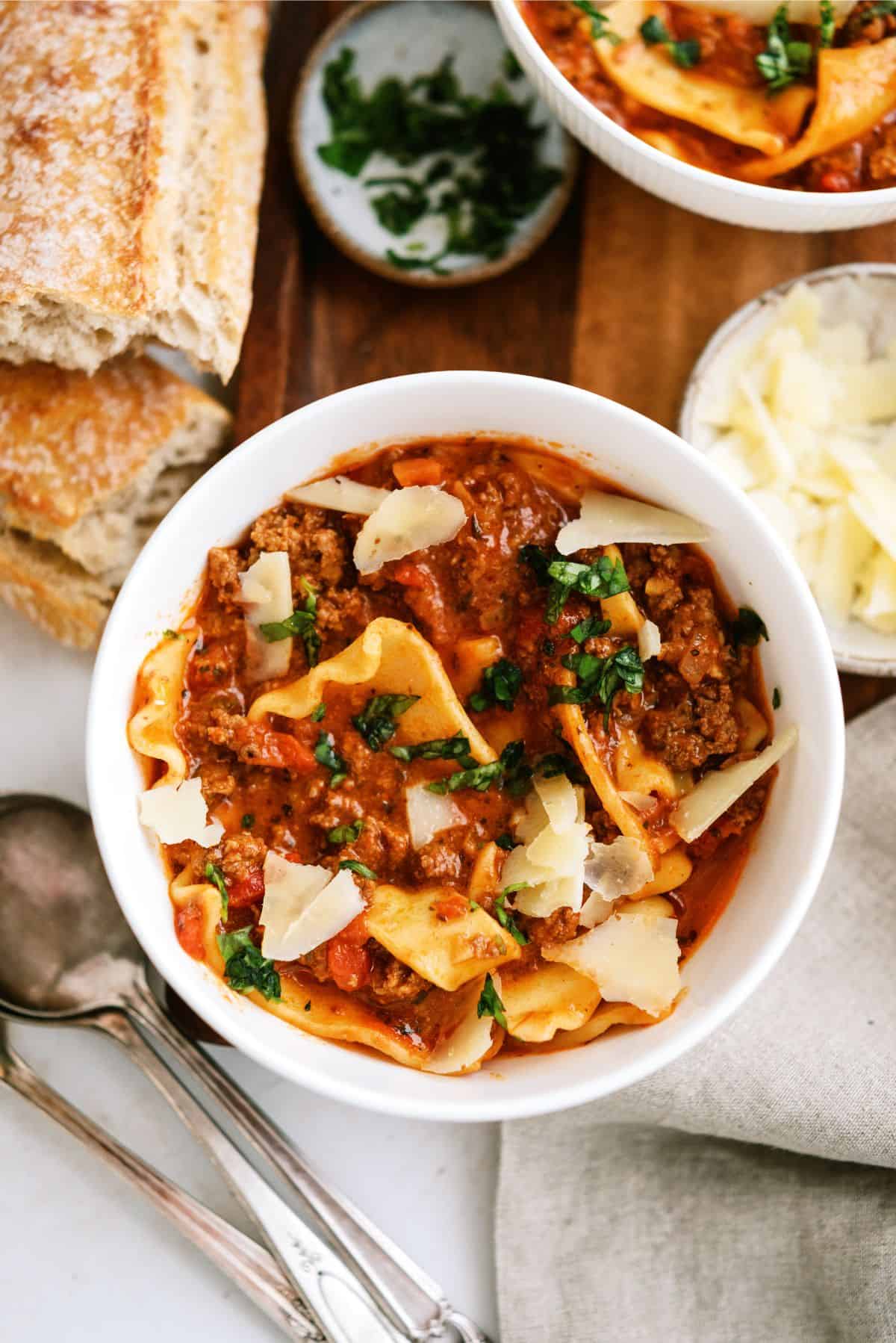 Slow Cooker Beef Lasagna Soup Recipe